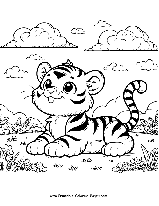 Tiger coloring pages 24