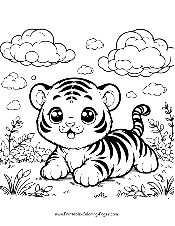 Tiger coloring pages 25