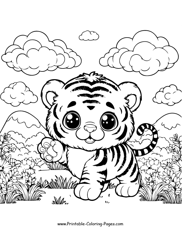 Tiger coloring pages 26