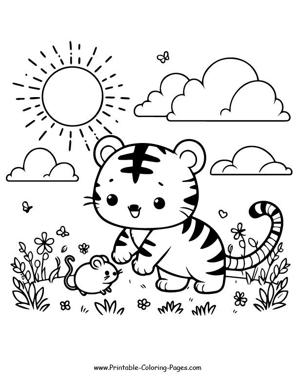 Tiger coloring pages 27