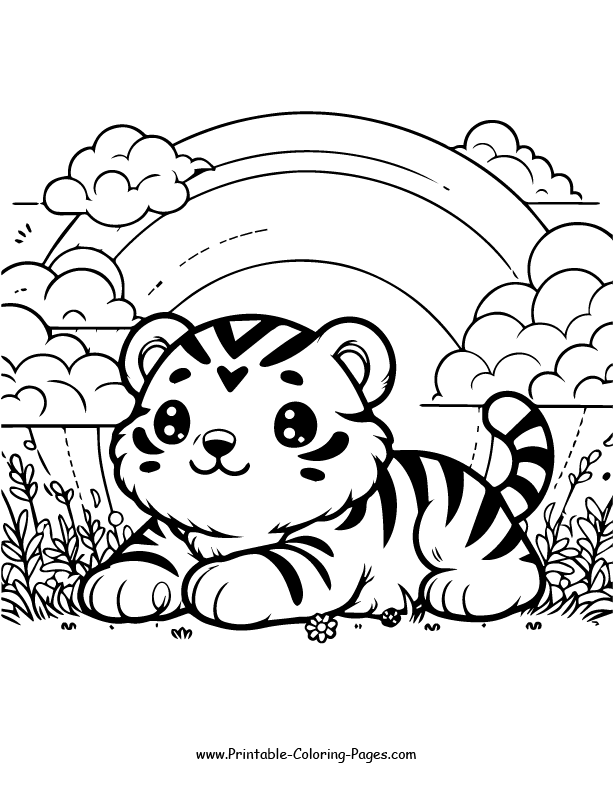 Tiger coloring pages 28