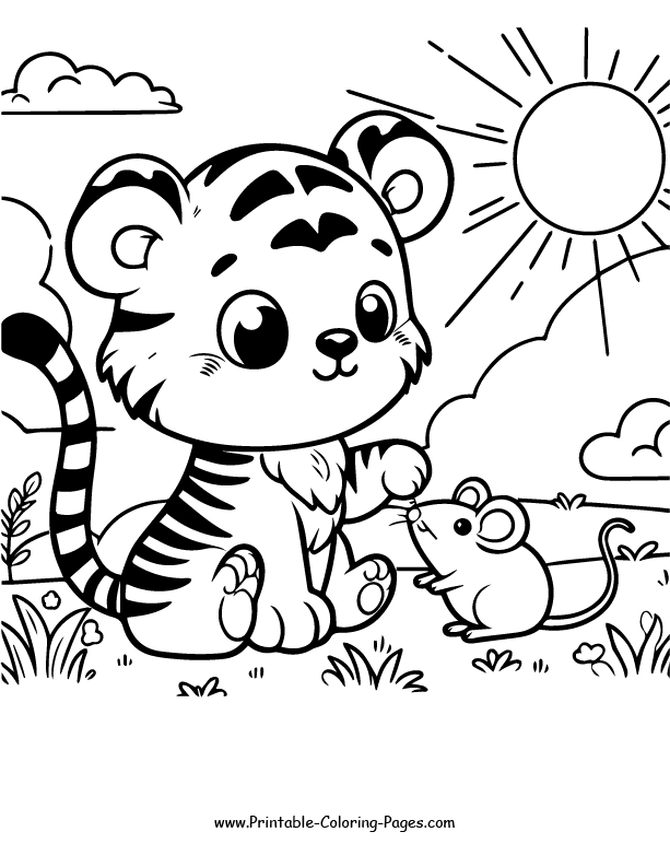 Tiger coloring pages 29