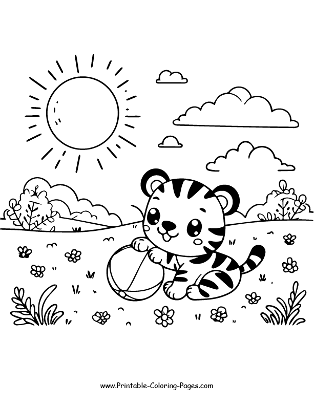 Tiger coloring pages 3