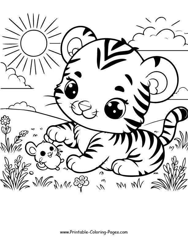 Tiger coloring pages 30