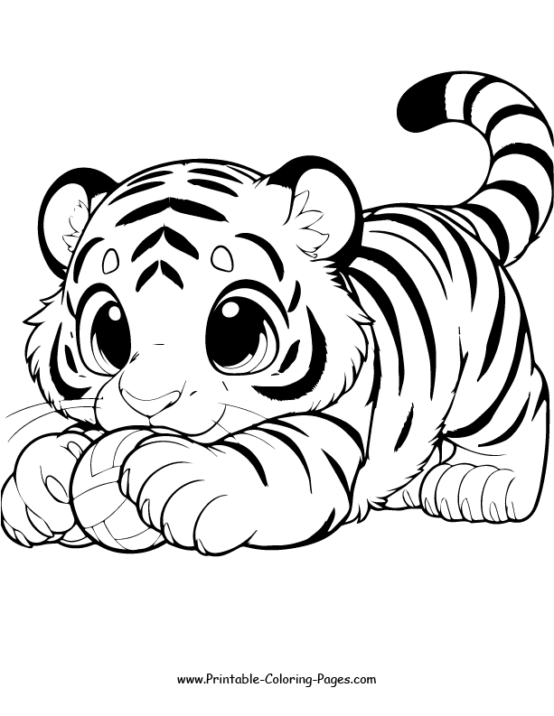 Tiger coloring pages 4