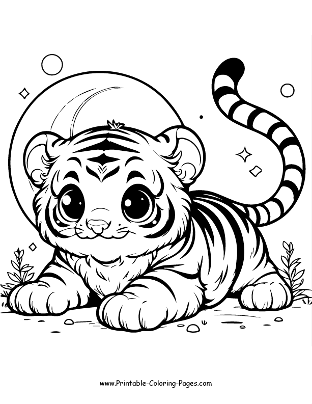 Tiger coloring pages 5