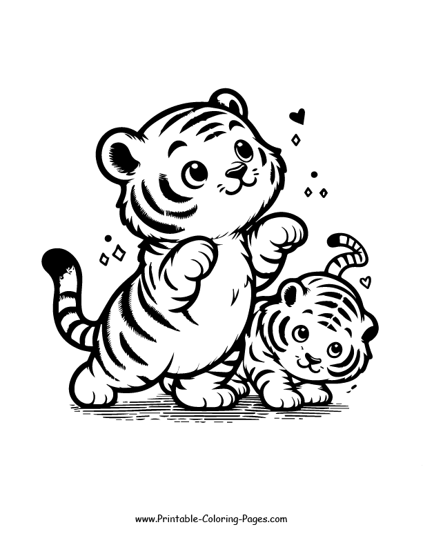 Tiger coloring pages 6