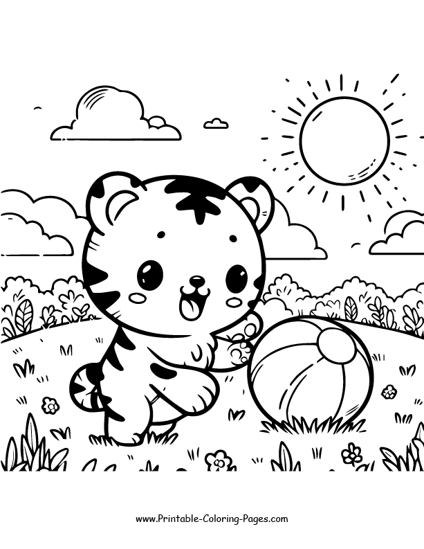 Tiger coloring pages 9