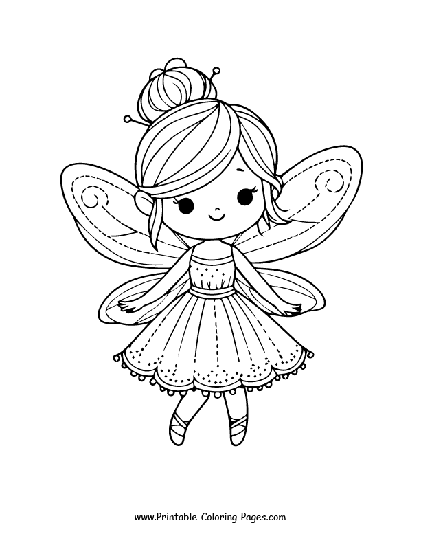 Fairy coloring page