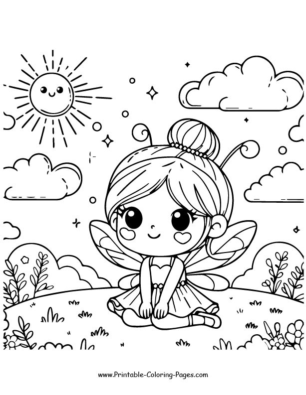 Fairy coloring page 12