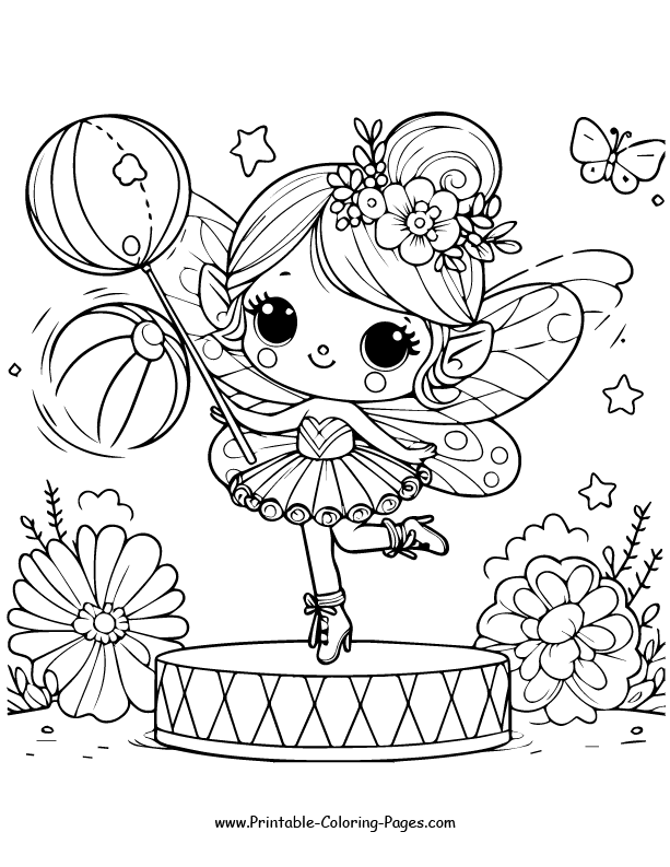 Fairy coloring page 13