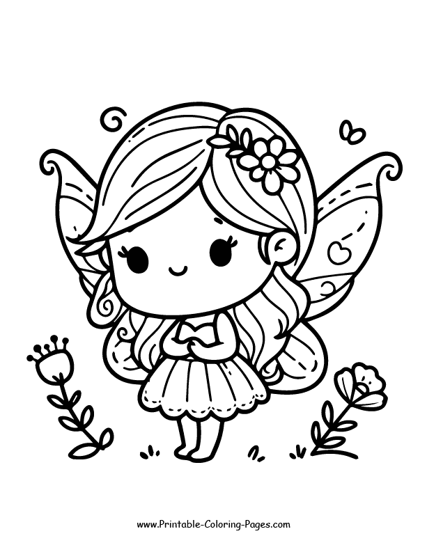 Fairy coloring page 15