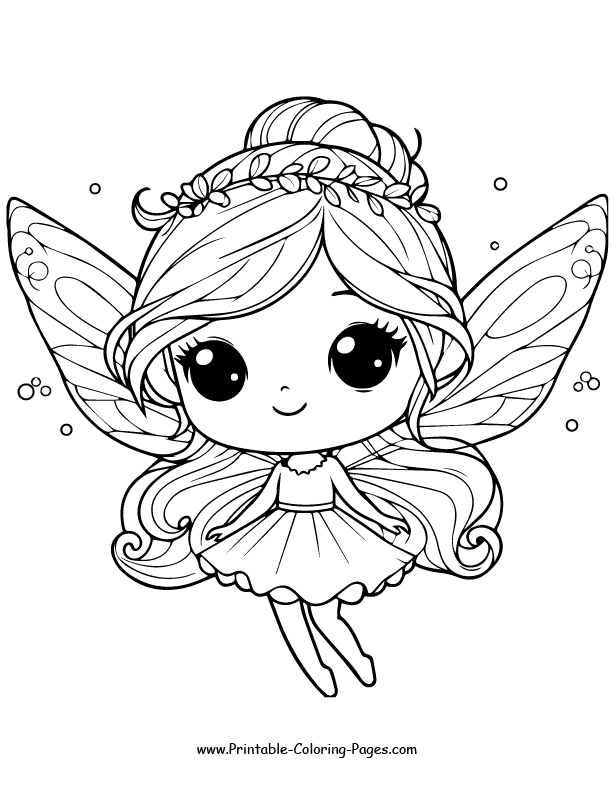 Fairy coloring page 17