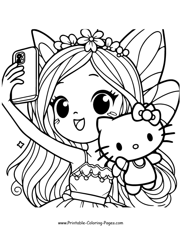 Fairy coloring page 18