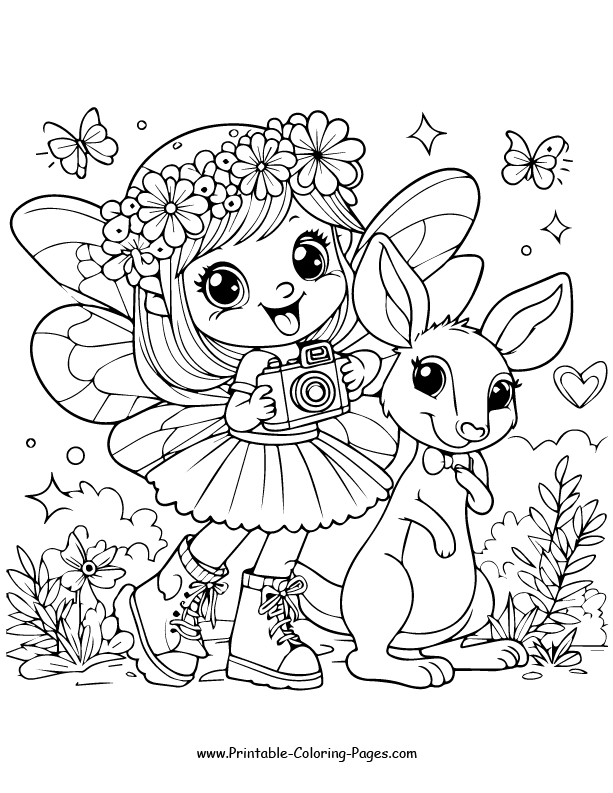 Fairy coloring page 19