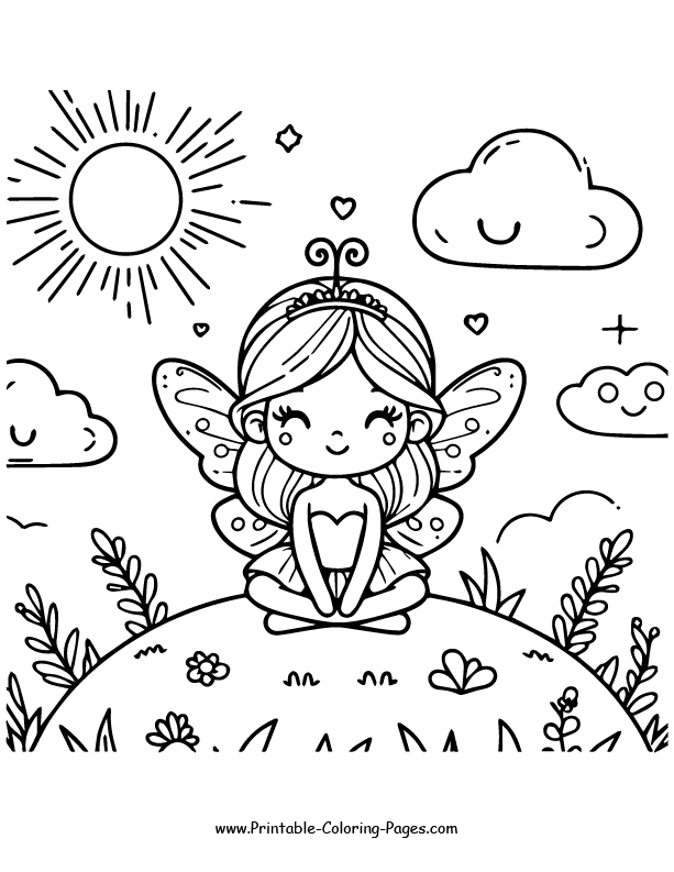 Fairy coloring page 20