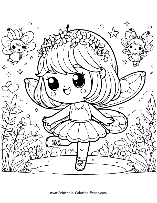 Fairy coloring page 21