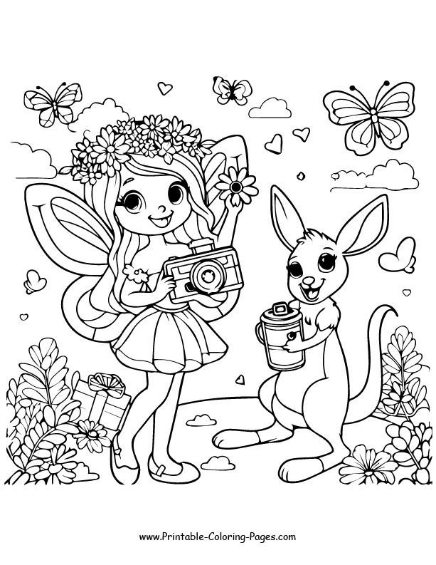 Fairy coloring page 22