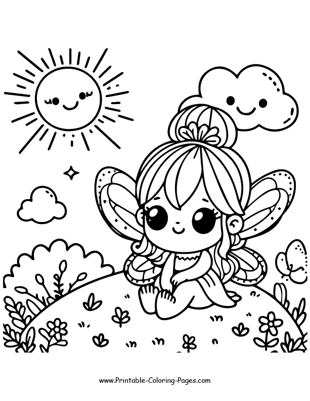 Fairy coloring page 5