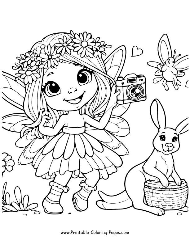 Fairy coloring page 6