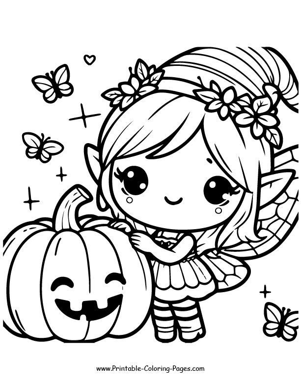 Fairy coloring page 9