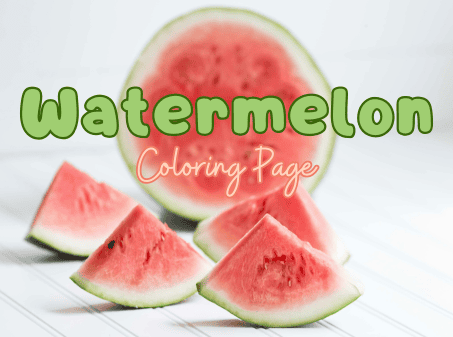 watermelon coloring page