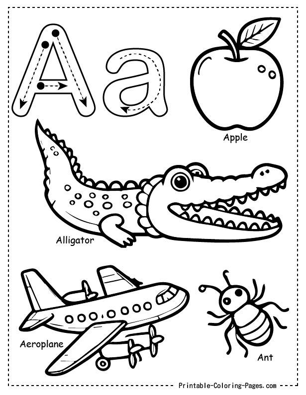 A Alphabet Coloring Pages 25