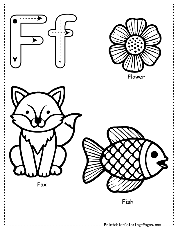 F Alphabet Coloring Pages 4