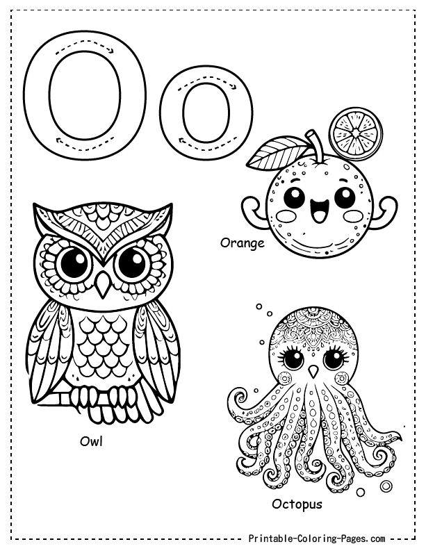 O Alphabet Coloring Pages 13