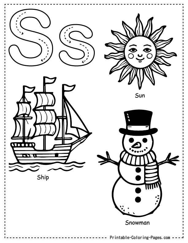 S Alphabet Coloring Pages 18