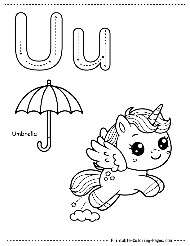 U Alphabet Coloring Pages 16