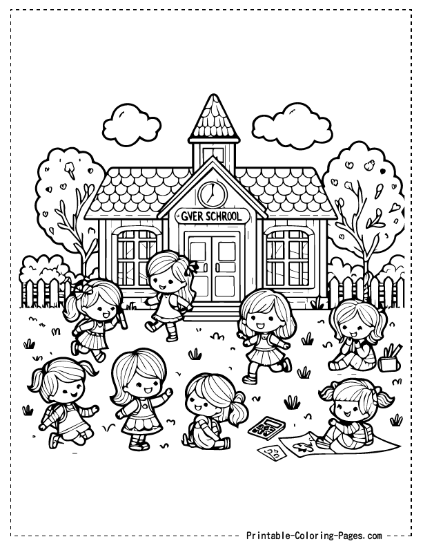 welcome to kindergarten coloring page