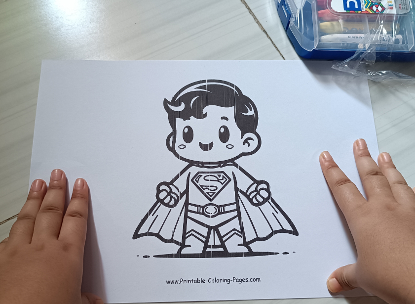 Draw superman step by step