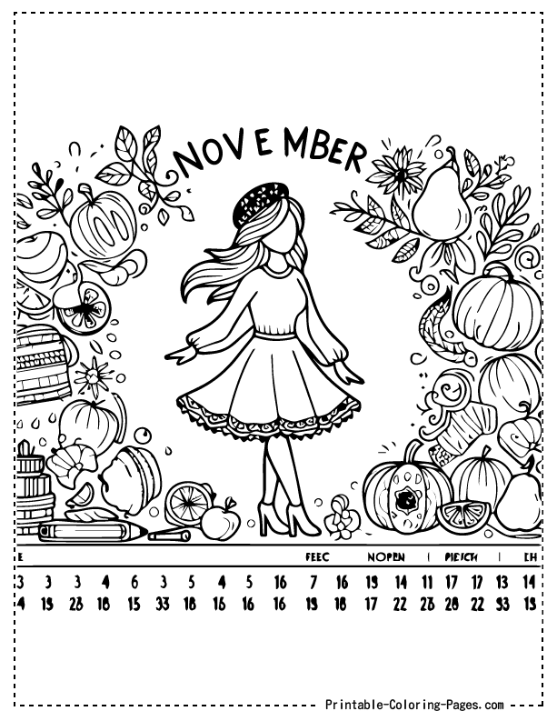 November Coloring Pages 6