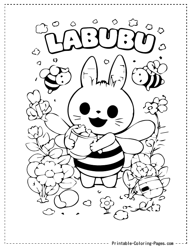 Labubu Coloring Pages 1 Labubu Coloring Page